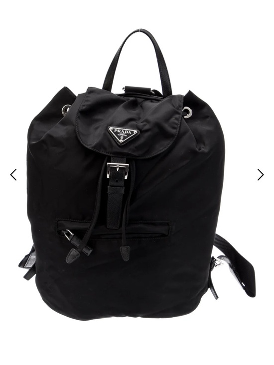 Prada Handbags - Prada Tessuto Nylon Backpack Black Backpack with Top Handle EUC